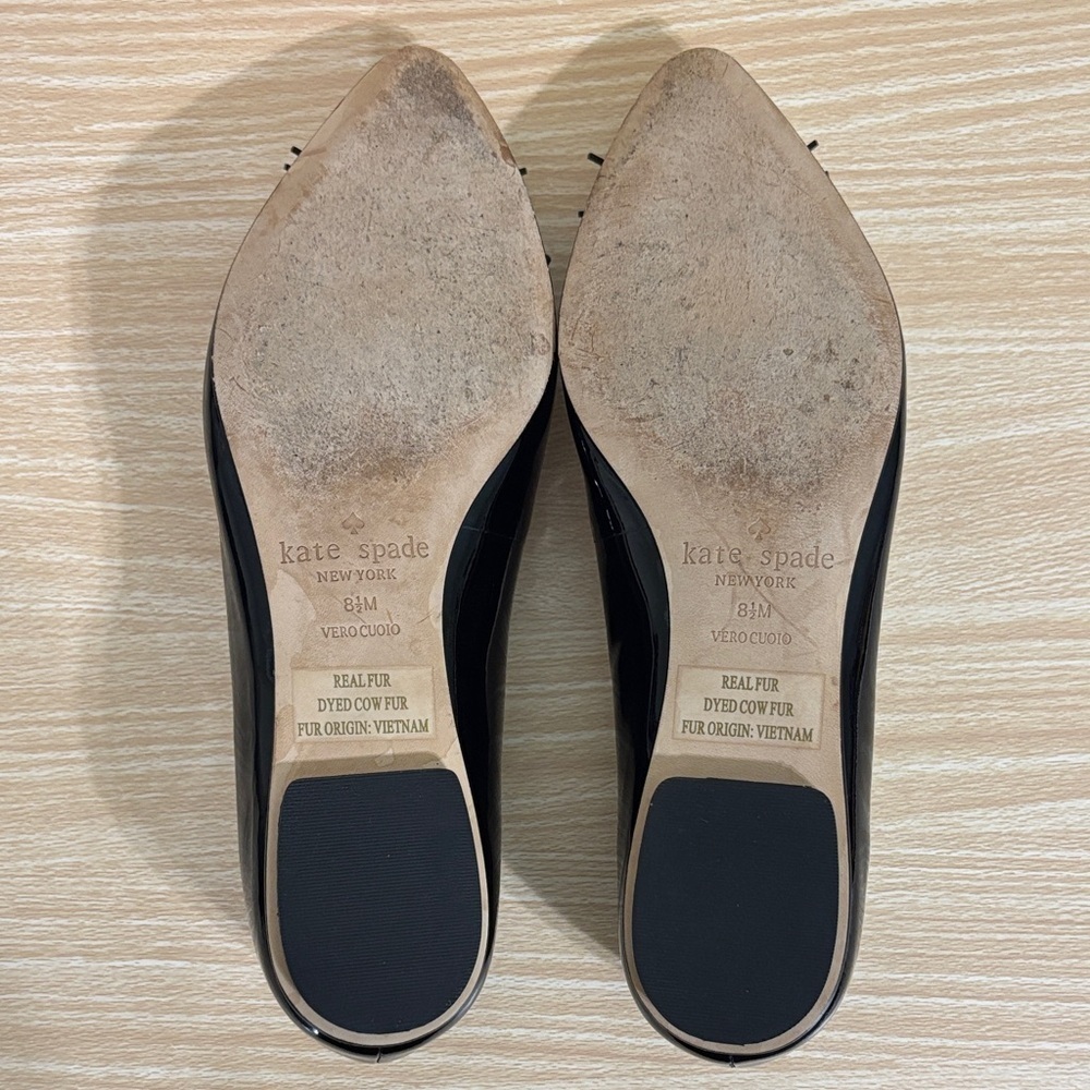 Kate Spade Cat Flats Natasha Patent Leather 8.5M Iconic Rare Chic - Picture 5 of 7